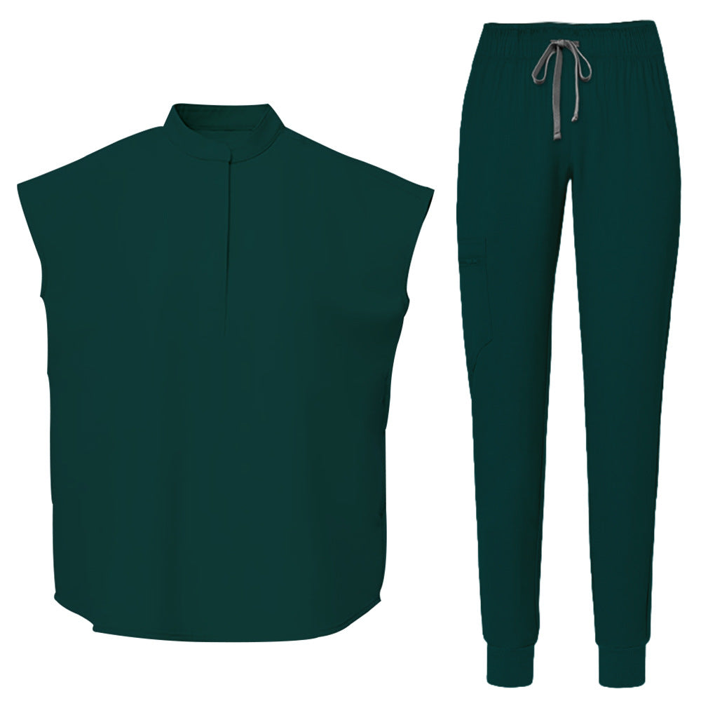 Women's Fashionable Workwear With A Stand-up Collar And Large Cuffs