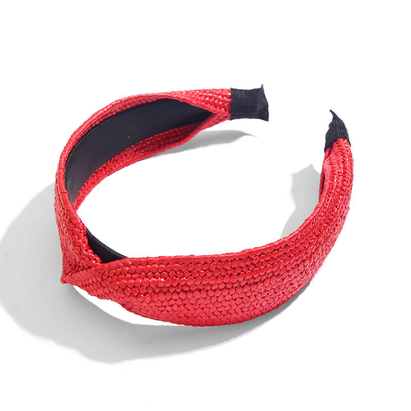 Hand woven raffia hair band