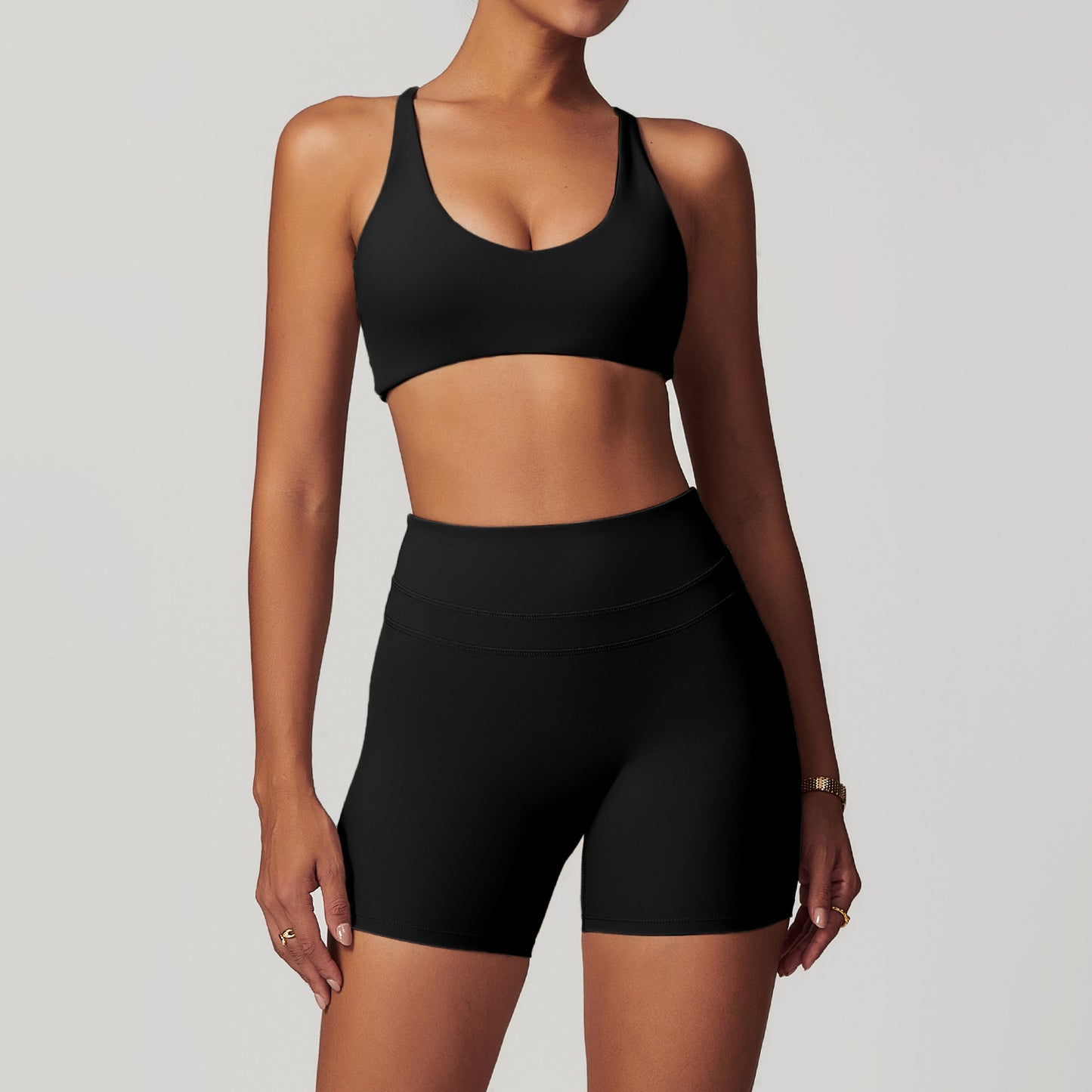 European And American Brushed Tight Back Yoga Bra
