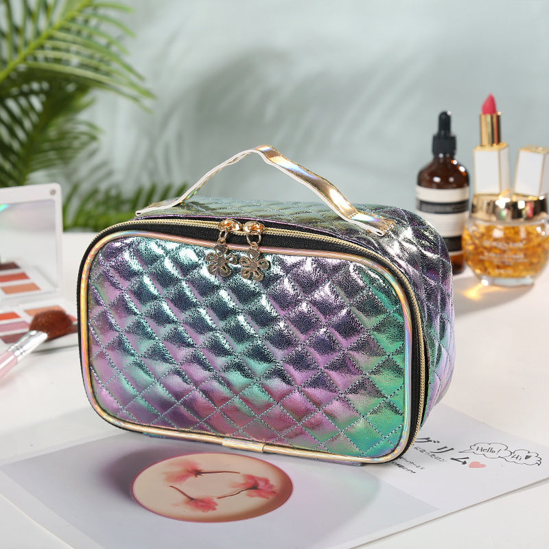Magic Color Storage Bag Portable Rhomboid Lattice
