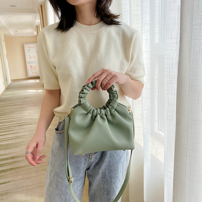 New Creative Large Capacity Net Red Pleated Handbag