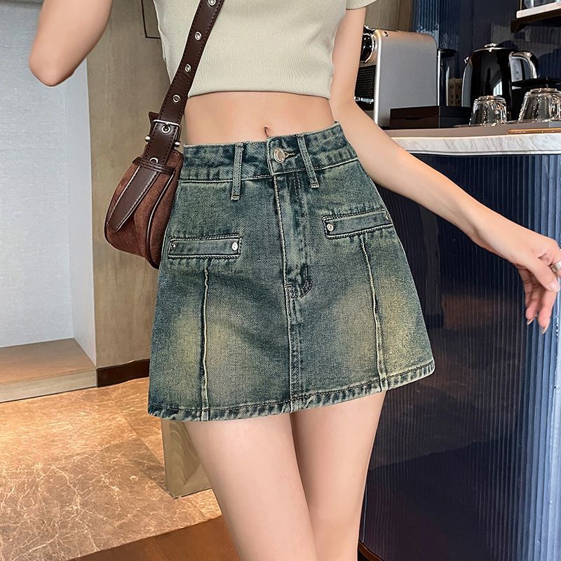 Plus-size Denim Skort For Women Summer Shorts