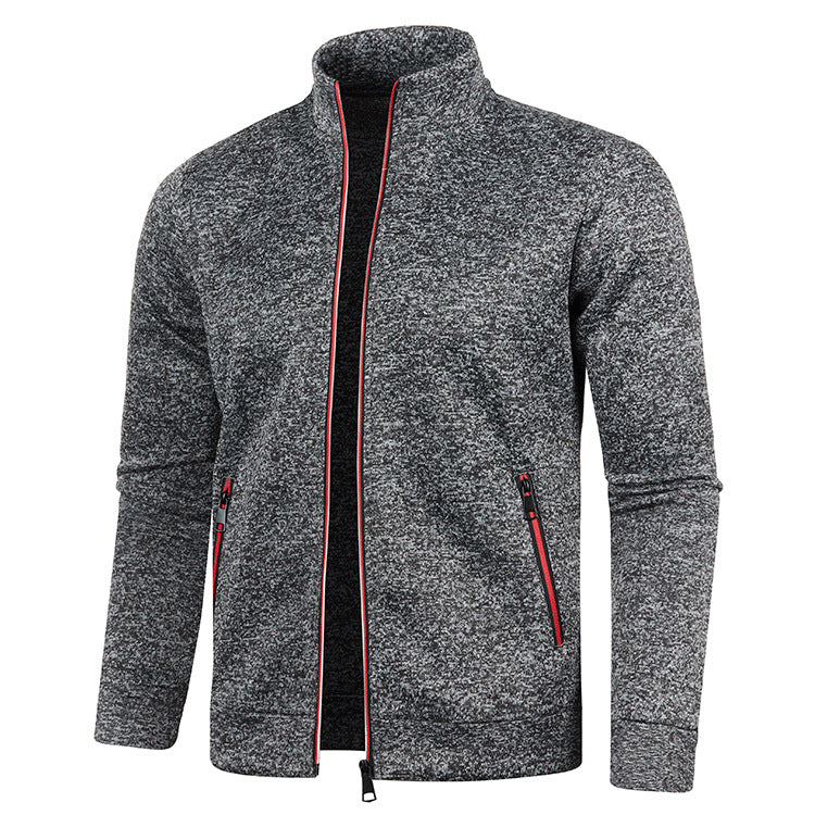 Men's Long Zipper Knitted Jacket