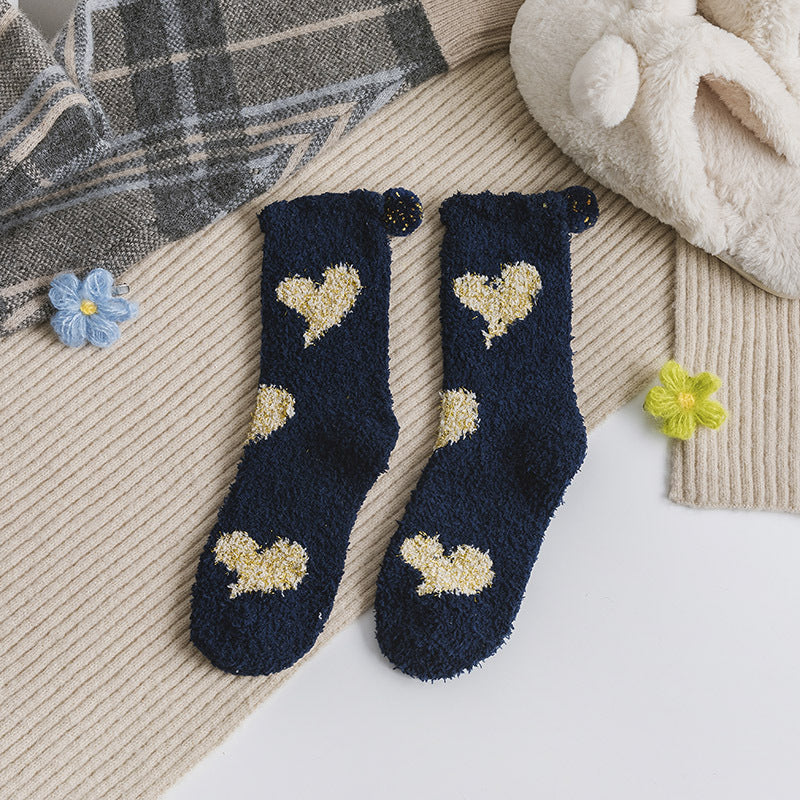 Coral fleece socks