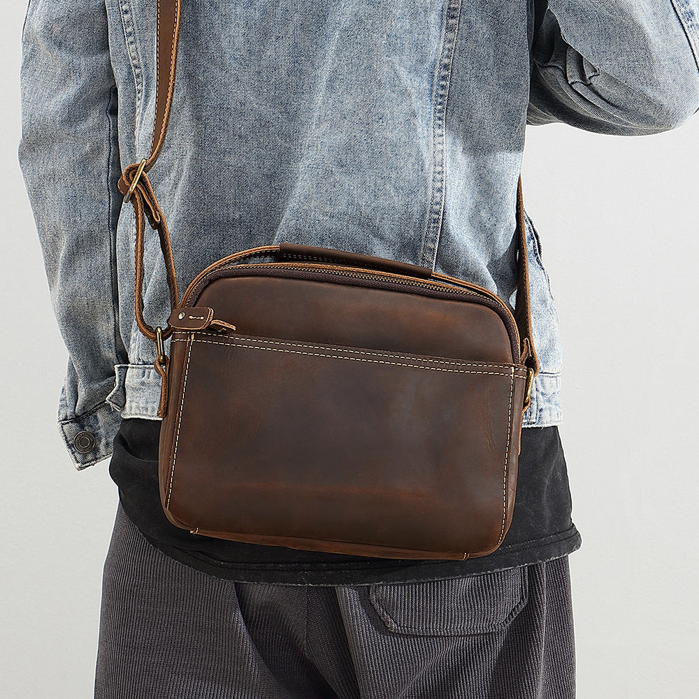 Top Layer Cowhide Leather Single-shoulder Bag Genuine Leather High-grade Crossbody