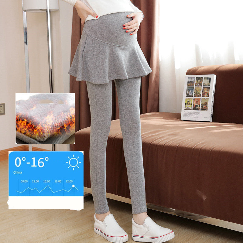 Fake two-piece pleated skirt pants