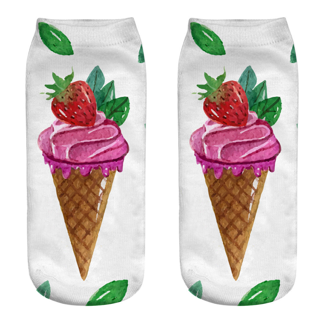 Hamburger fries series 3D printing socks
