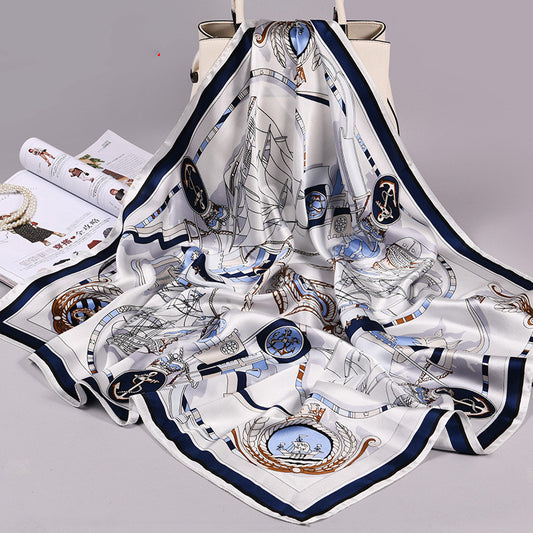 Spring All-Match Turban Silk Female Spring Silk Scarf