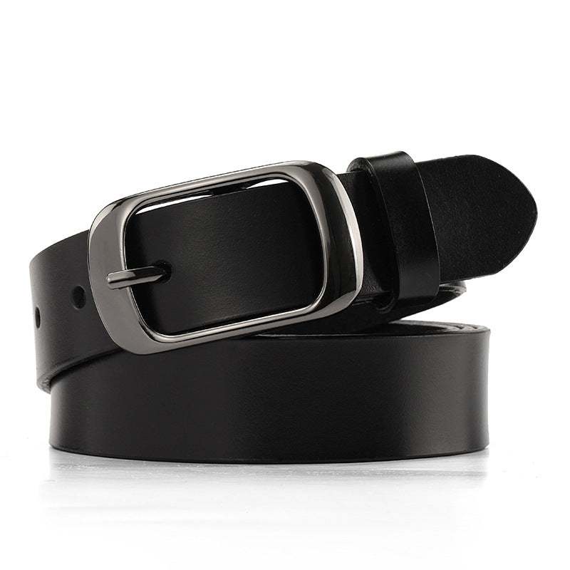Ladies elastic leather belt