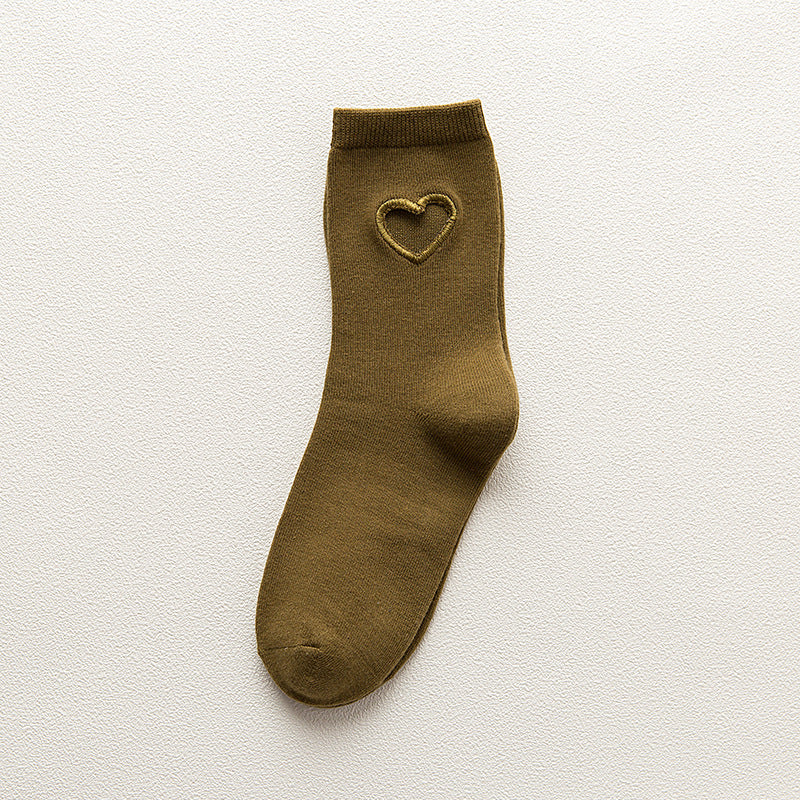 College style trend love hollowed out fashion socks