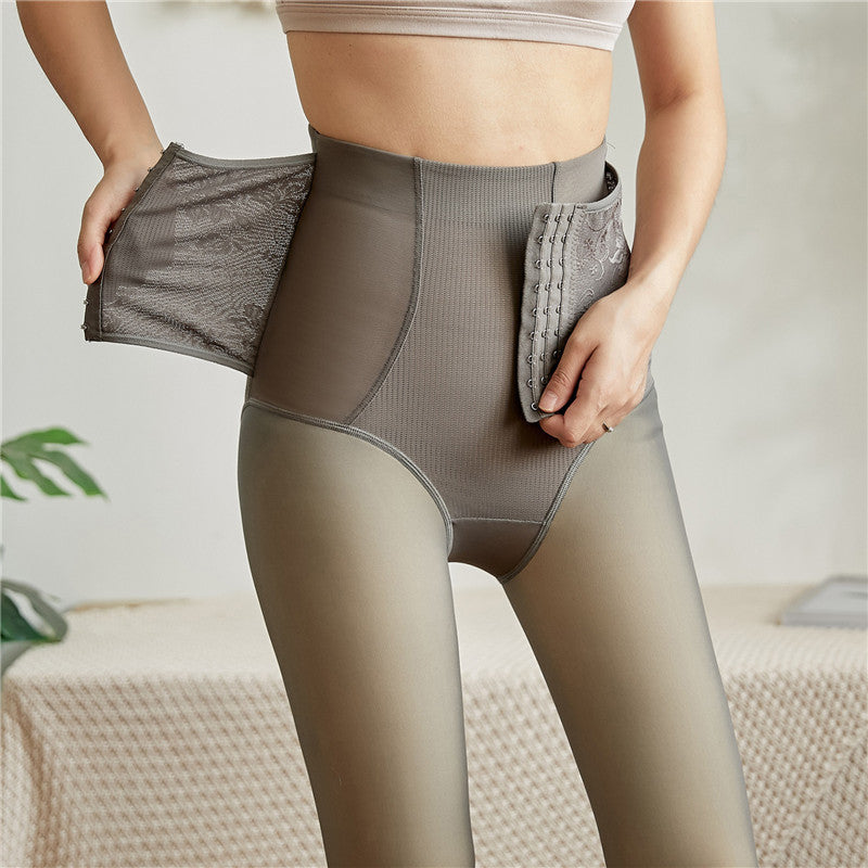 Bare legs plus velvet thickened bottoming pantyhose