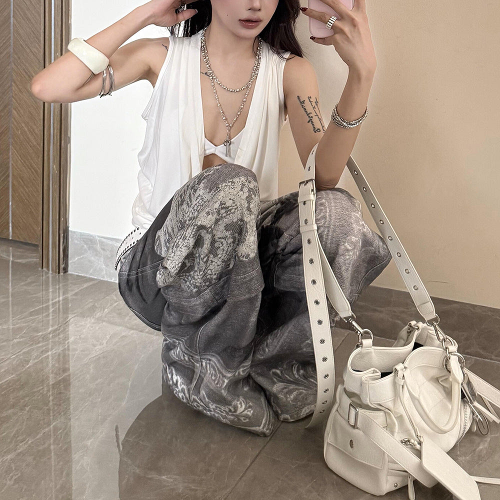 Loose Fit Wide-leg Jeans til Kvinder
