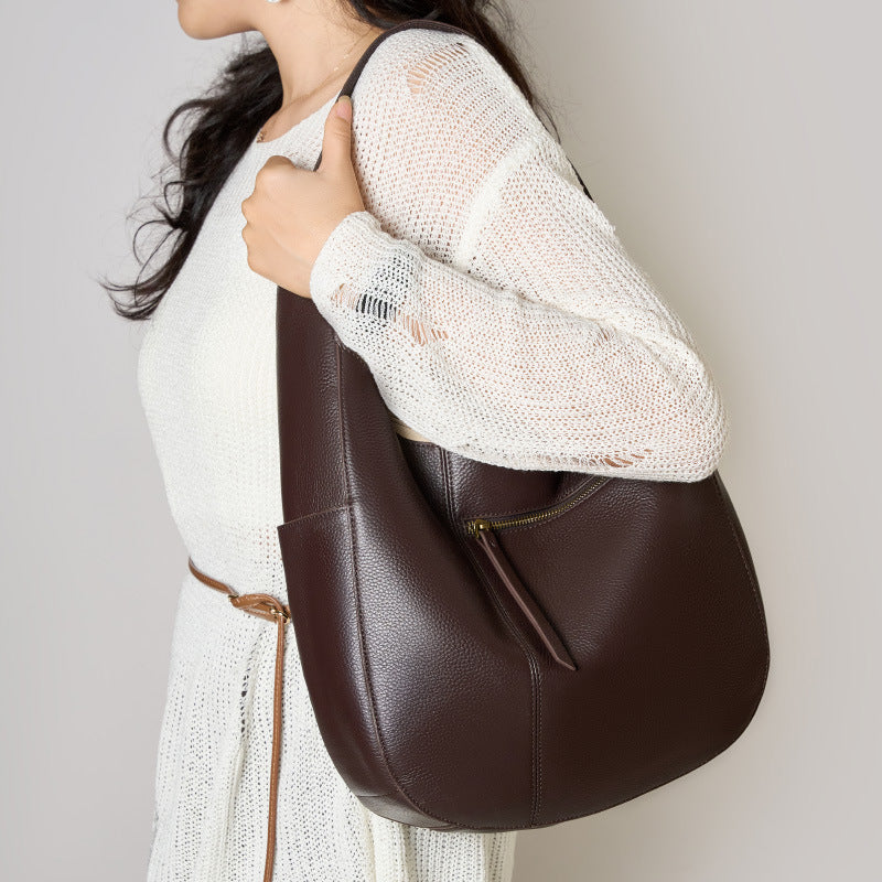 High Quality Top Layer Cowhide Tote Advanced Simplicity