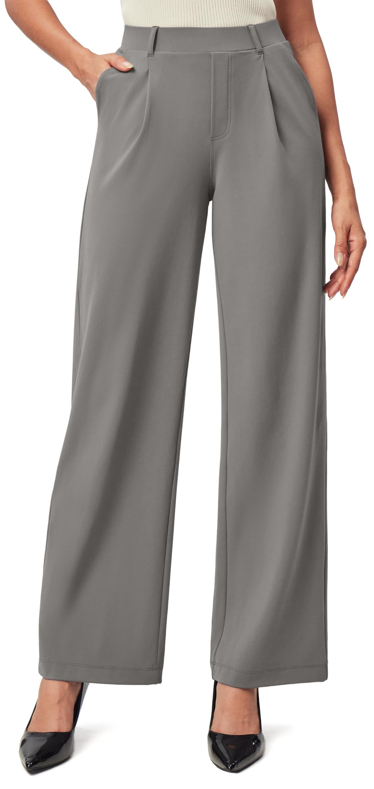 Womens High-Waisted Stretchy Work Business Casual Pants