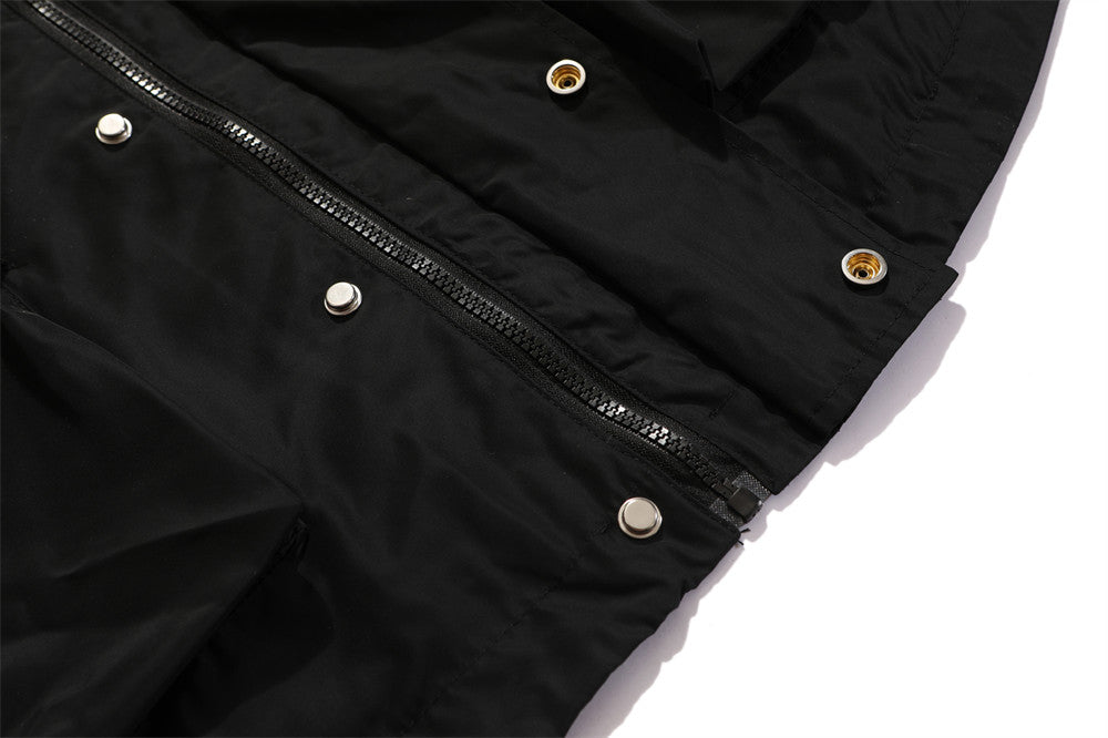 Men's Functional Contrast Color Stitching Hooded Jacket