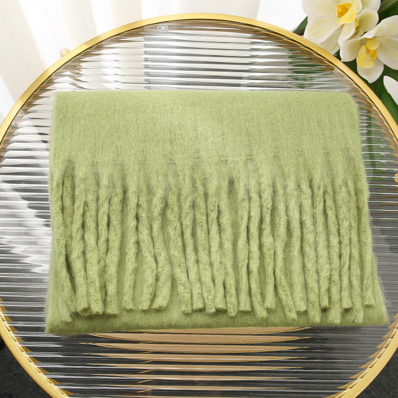 Soft And Warm Tassel Rectangular Scarf Shawl