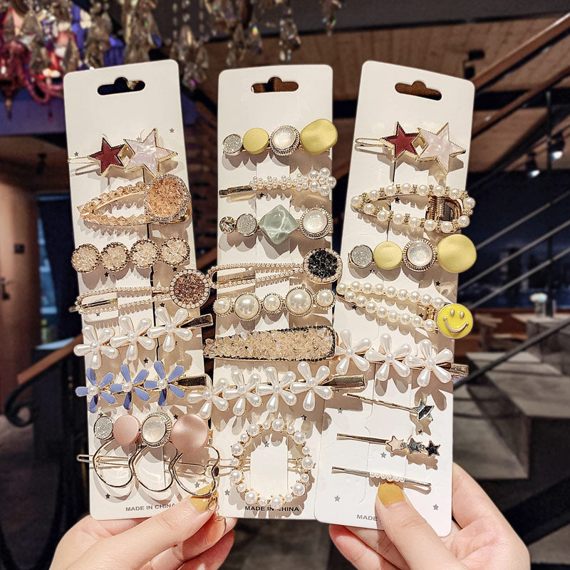 Pearl hairpin rhinestone hairpin