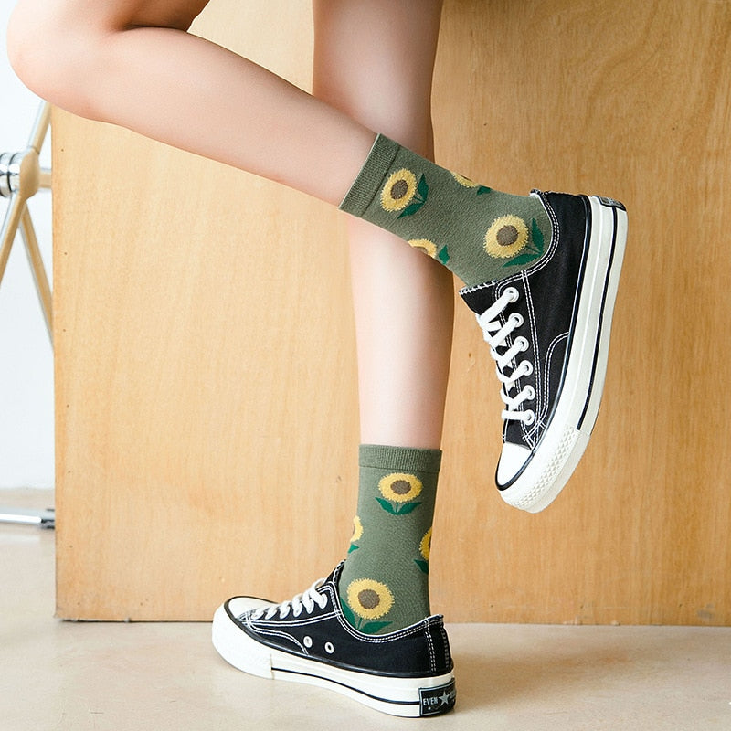 Single needle tube socks