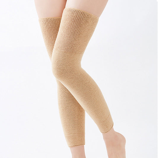 Fiber warm long knee pads