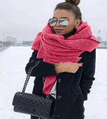 Superfine fleece windproof big scarf all-match shawl