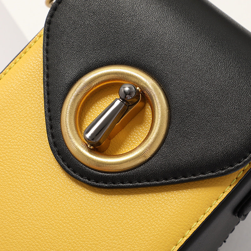 Contrasting color mini phone bag