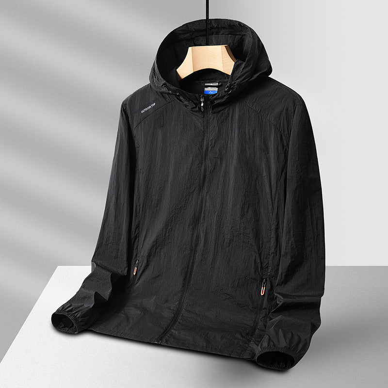 Men's Sun Protection Clothing Summer Lightweight Breathable Outdoor Sports UV Protection Lightweight Jacket