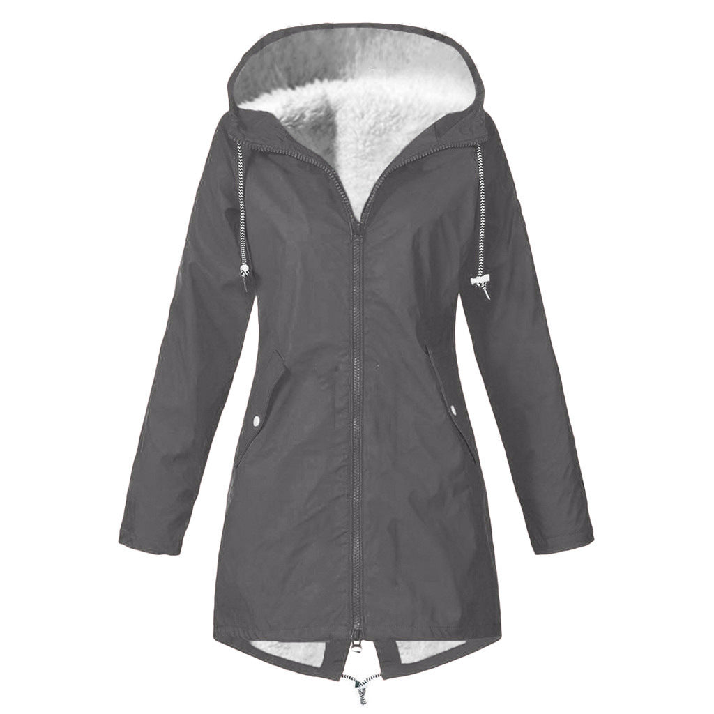 Cotton-padded Clothes Waterproof Windproof Fleece Padded Coat