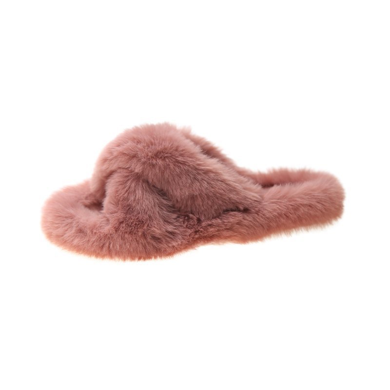 New autumn and winter cross flat-bottomed flip flops