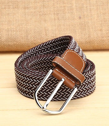 Elastic woven elastic men's belt