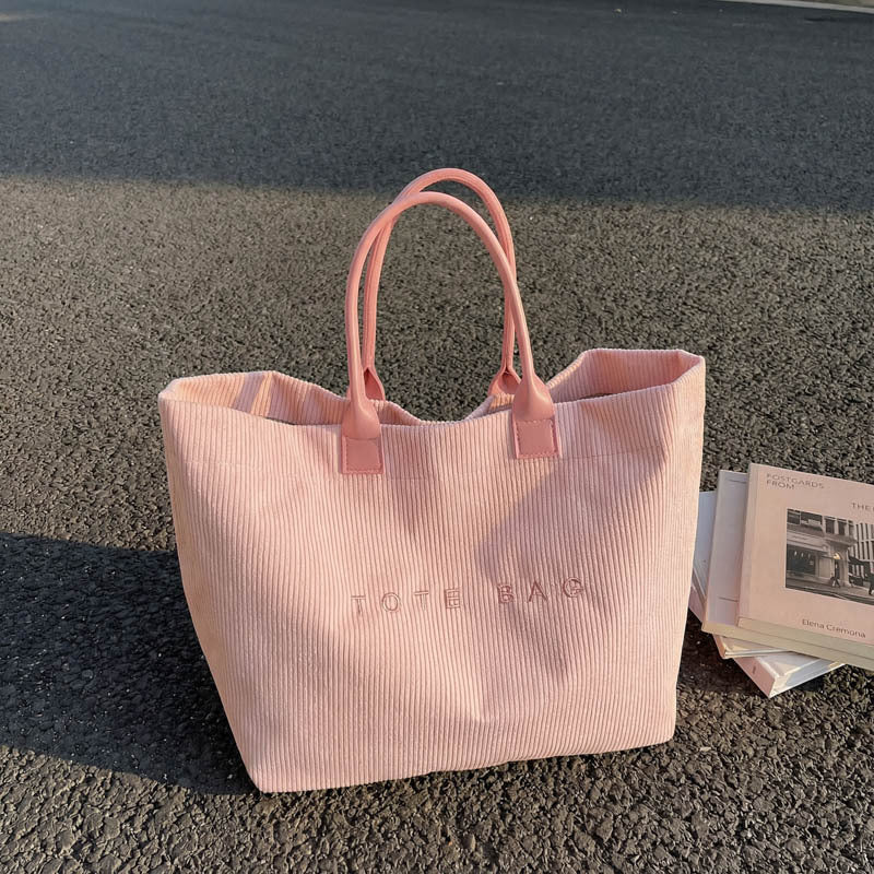 Retro Lettered Casual All-match Tote Bag