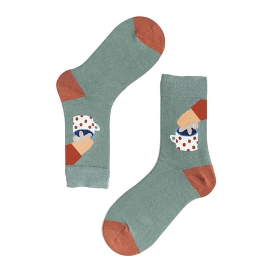 Literary Retro Men's And Women's Cotton Socks