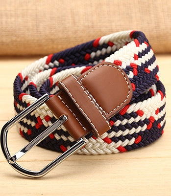 Elastic woven elastic men's belt