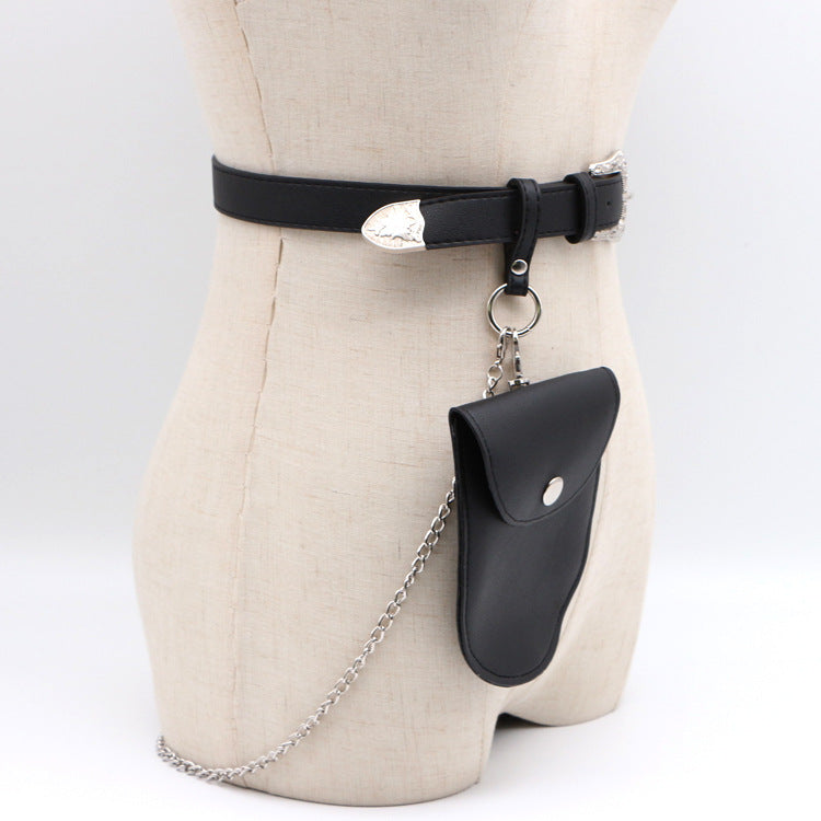 Vintage carved lady leash