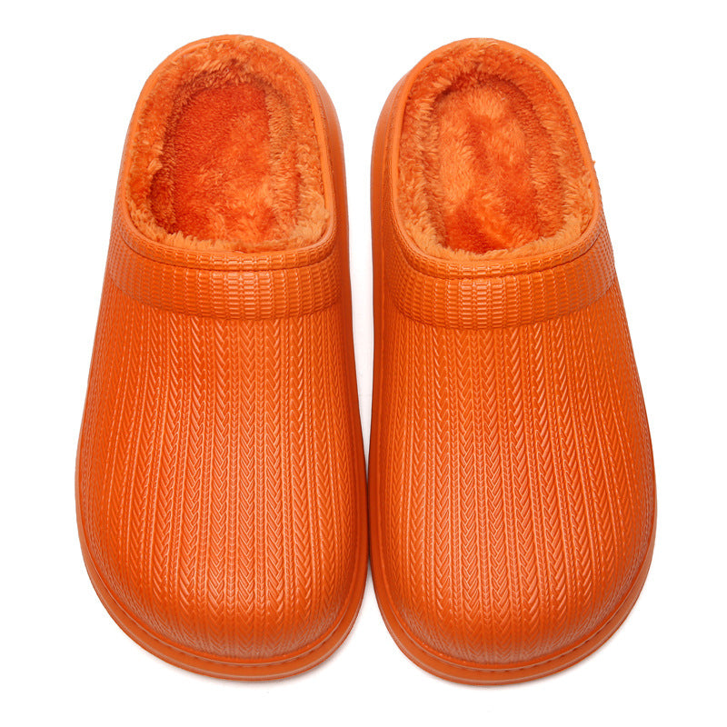 Soft Velvet Cute Thick Indoor Casual Home Cotton Slippers