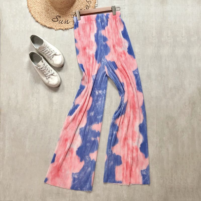 Spring And Summer Women's Wide-legged Pants High Waist Pleated