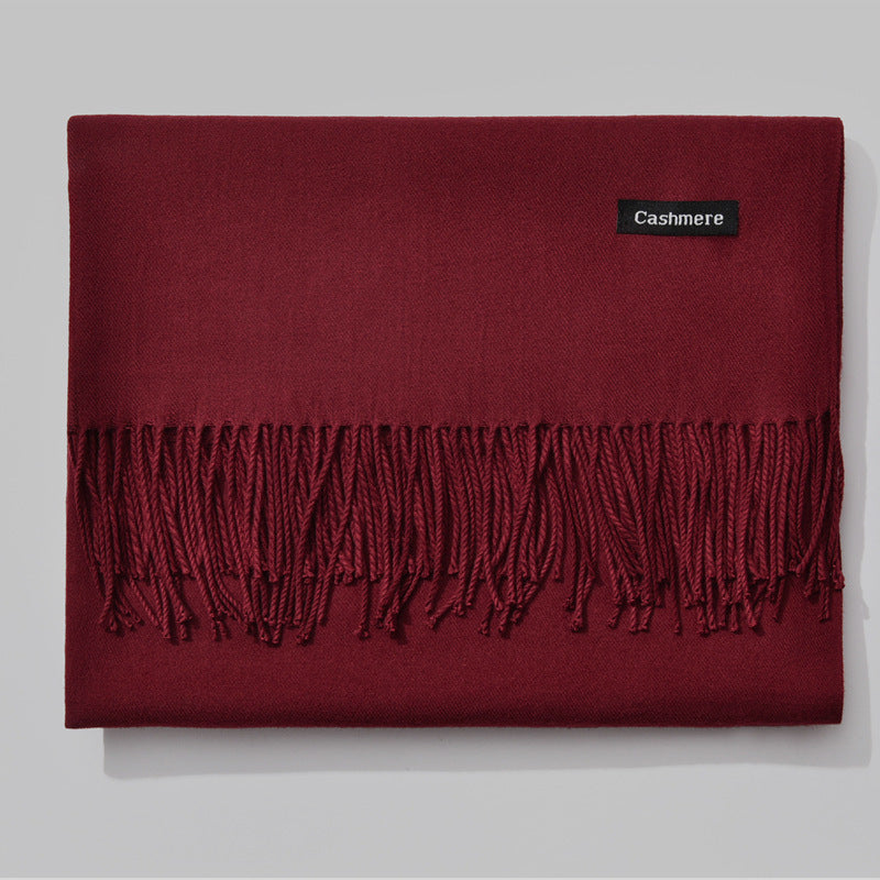Cashmere scarf solid color