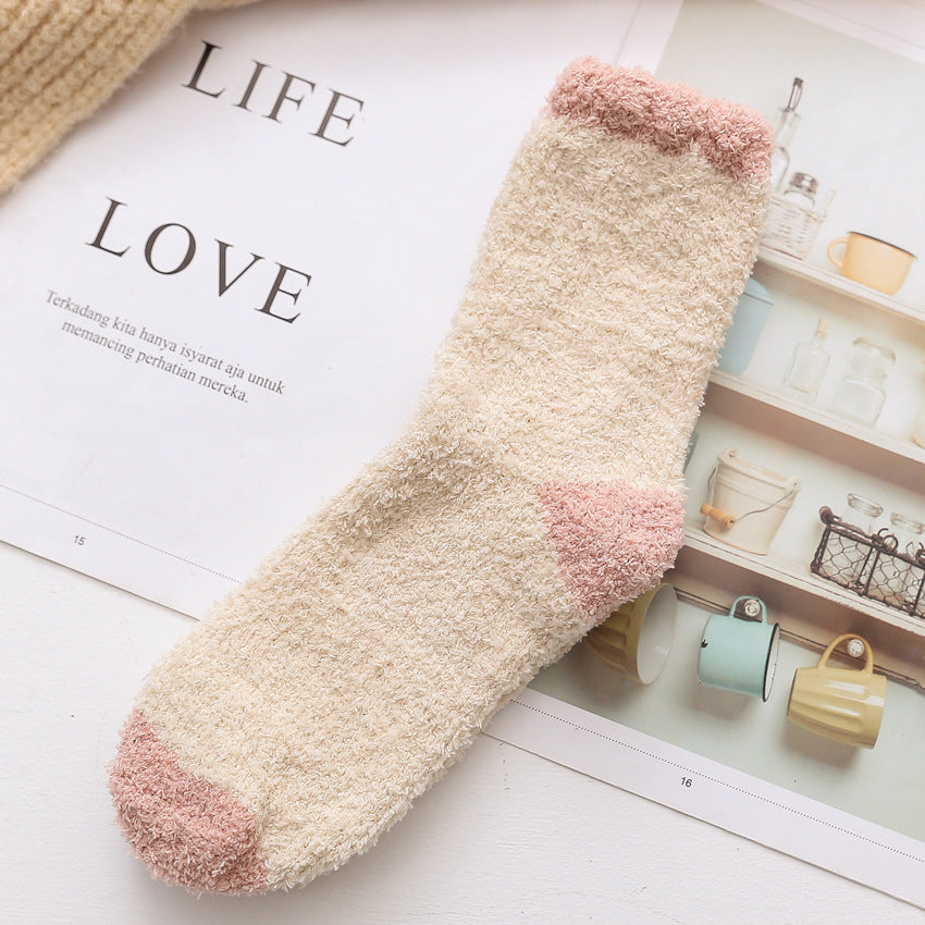 Half fleece home socks