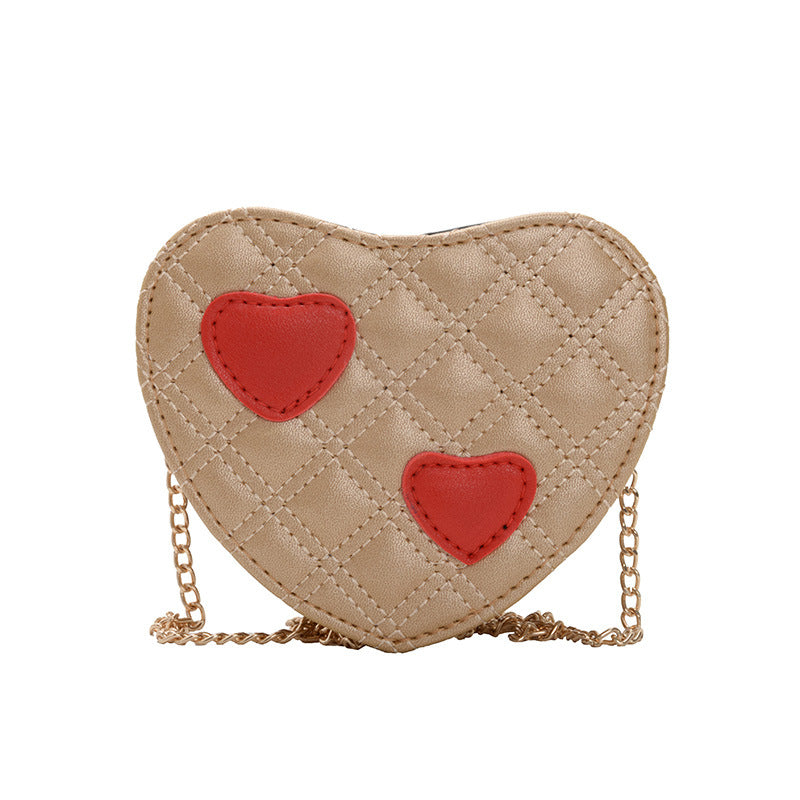 Skuldertaske til børn med hjerter (crossbody)
