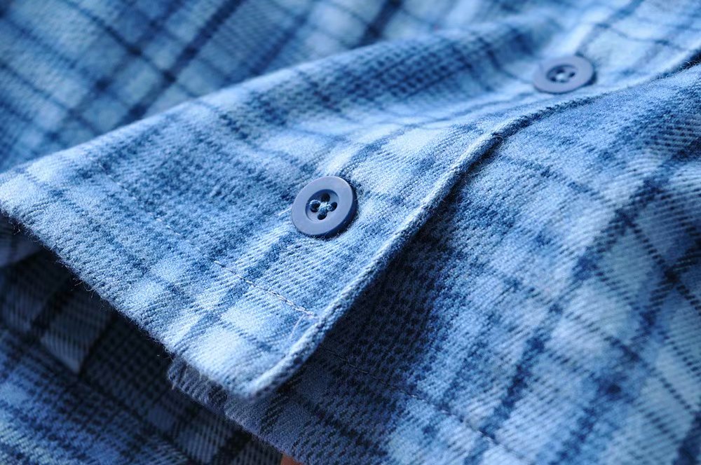 American Retro Loose Fitting Suit Collar Plaid Shirt