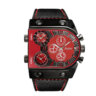 Oulm large dial quartz watch