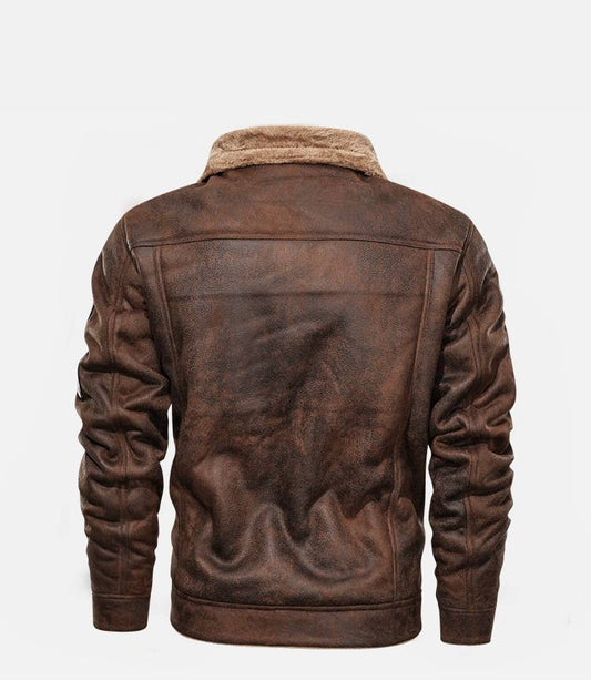 Fur integrated leather clothing