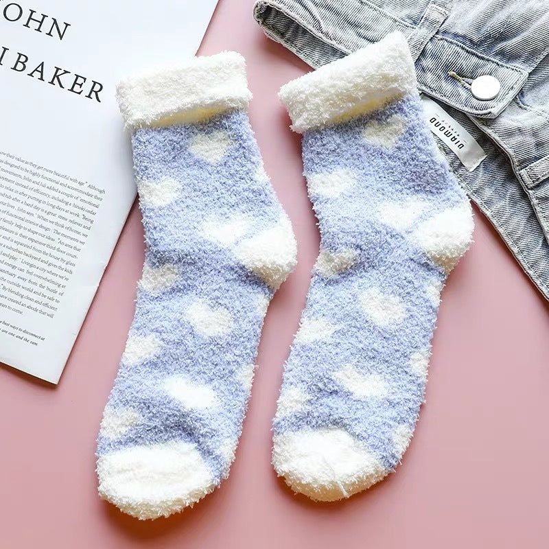 Plush sleeping socks