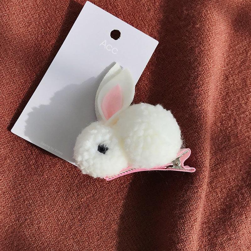 Cute Lamb Hair Three-dimensional Rabbit Head Rope