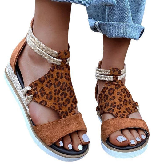 European And American Fashion Thick-soled Hemp Rope Fish Mouth Sandals