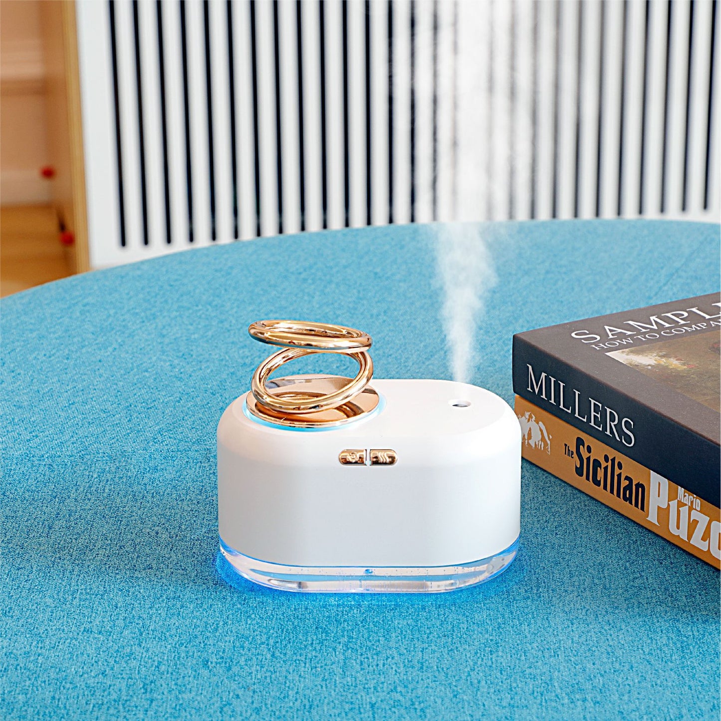 Suspended double ring humidifier