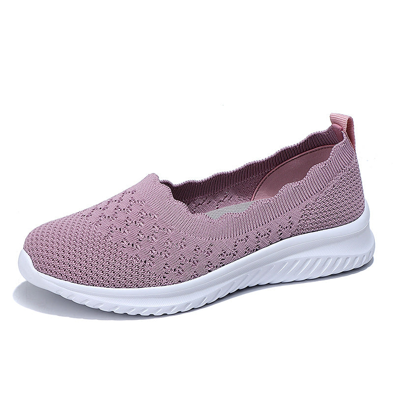 Casual Flyknit Mesh Soft Bottom Lightweight Women's Shoes