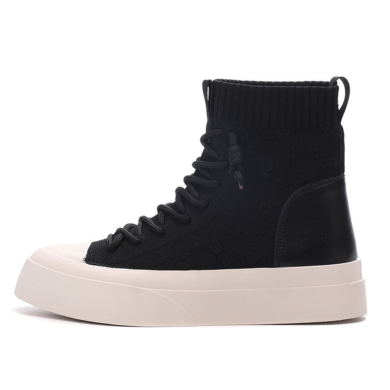 Casual Fashion Flat-bottom Lace-up Flying Woven Running Shoes
