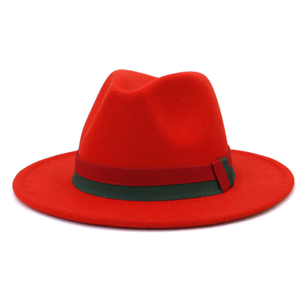 Big Brim British Style Woolen Jazz Top Hat
