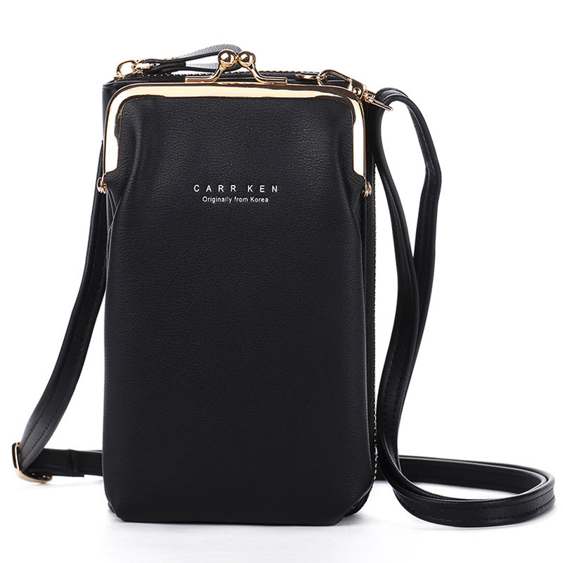 Solid color metal mobile phone bag