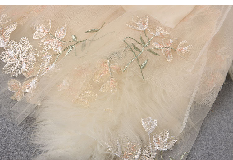 Fashionable Mesh Embroidered Long Skirt